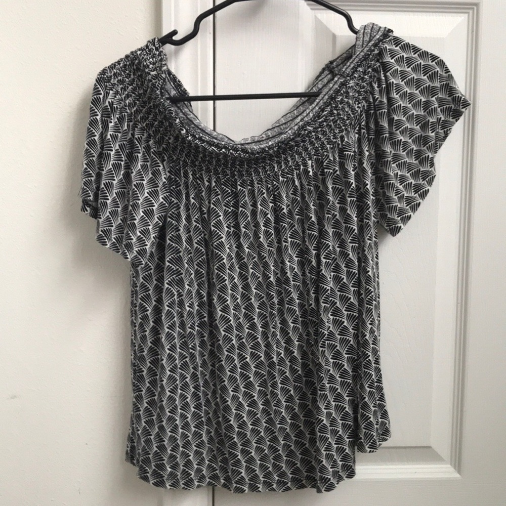 Off the shoulder patterned top